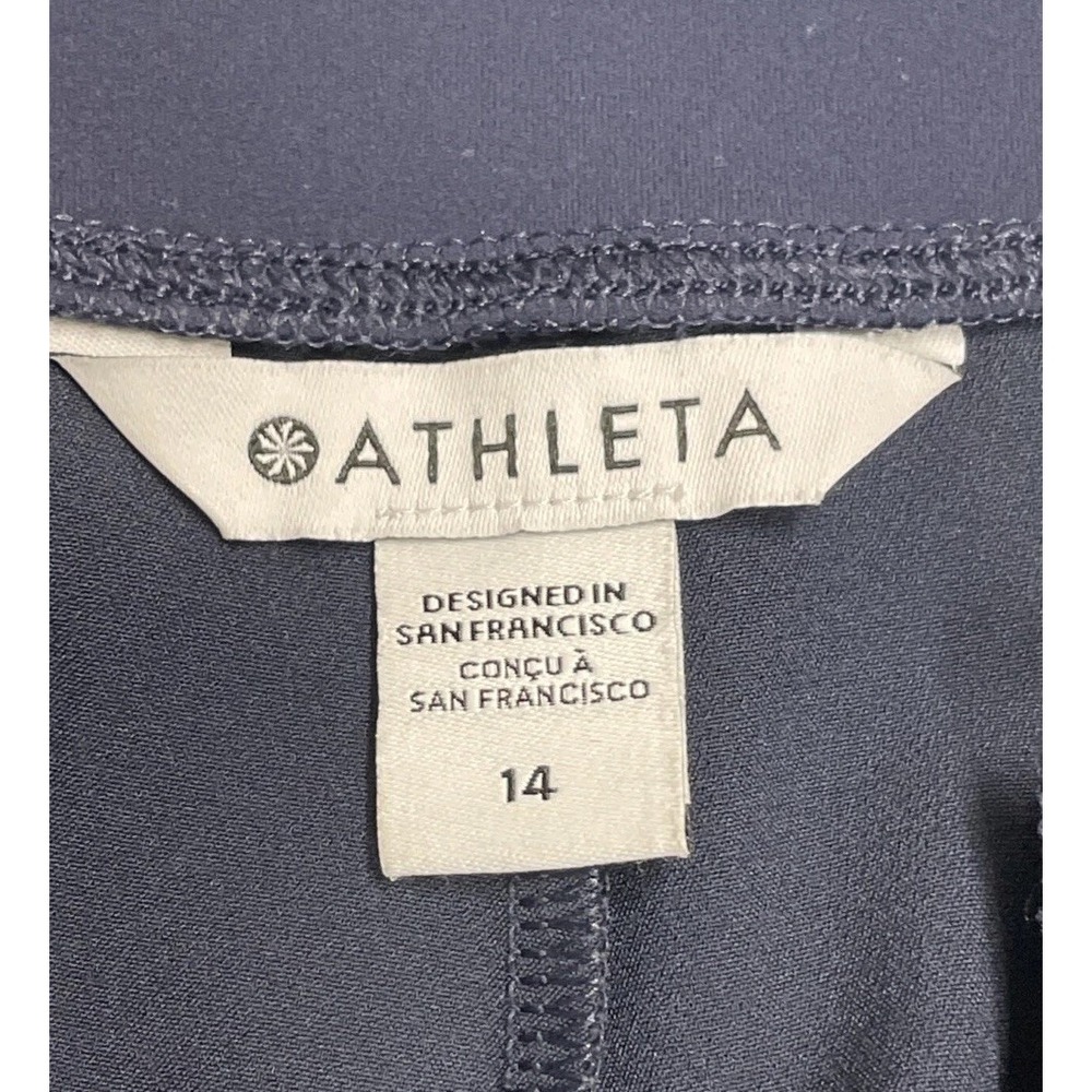 Athleta Endless High Rise Pants Navy Blue Stretch Pockets Women's Size‎ 14 - Picture 12 of 14